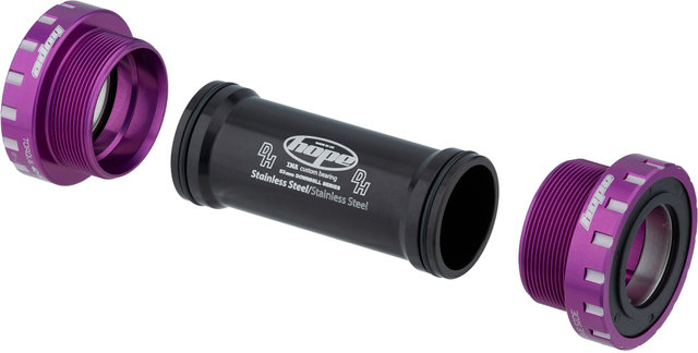 Hope Eje de pedalier de acero inoxidable MTB - purple/BSA 83