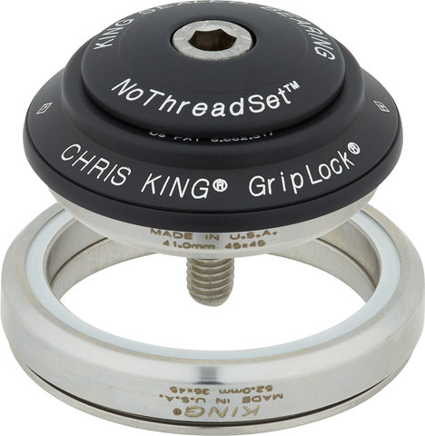 Chris King Jeu de Direction DropSet 3 IS41/28,6 - IS52/40 GripLock - matte jet/IS41/28,6 - IS52/40