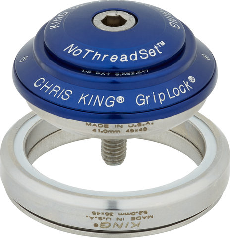 Chris King Jeu de Direction DropSet 3 IS41/28,6 - IS52/40 GripLock - navy/IS41/28,6 - IS52/40