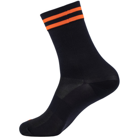 8" Bike Socks - black-orange/41-43