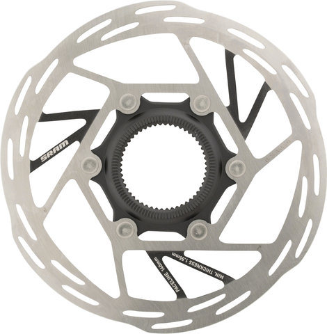 Paceline Rounded Center Lock Brake Rotor - black-silver/140 mm