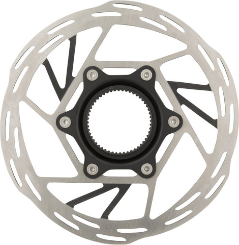Paceline Rounded Center Lock Brake Rotor - black-silver/140 mm