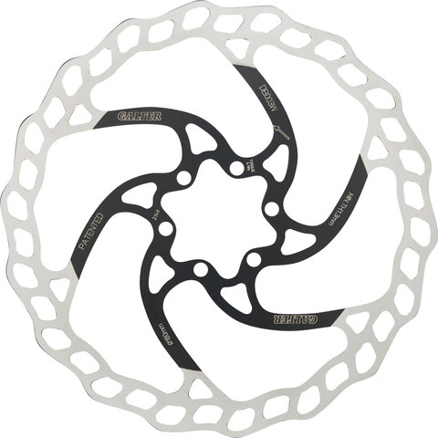 GALFER Fixed Disc Wave 1,8 mm MTB 6-Loch Bremsscheibe - silver-black/180 mm