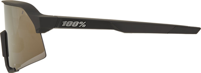 100% Gafas deportiva S3 Mirror - soft tact black/soft gold mirror