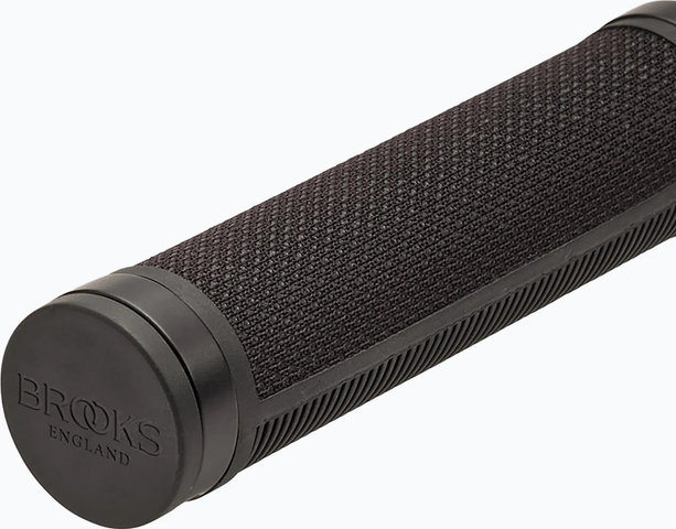 Brooks Cambium rubber handlebar grips for twist shifter one-sided - all black | 130 mm / 100 mm