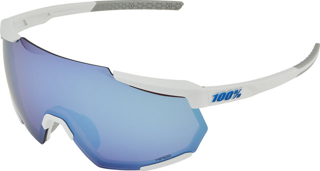 100% Lunettes de Sport Racetrap 3.0 Hiper - matte white/hiper blue multilayer mirror