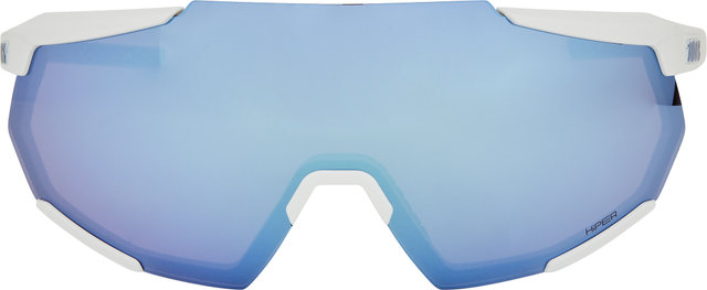 100% Racetrap 3.0 Hiper Sports Glasses - matte white/hiper blue multilayer mirror