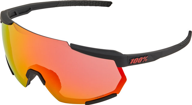 Racetrap 3.0 Hiper Sportbrille - soft tact black/hiper red multilayer mirror