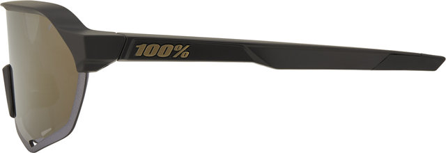 100% S2 Mirror Sports Glasses - matte black/soft gold mirror