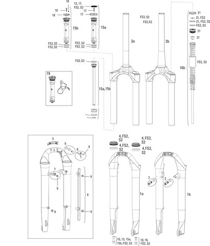 RockShox Ersatzteile Paragon Silver (A1 / 2015-2016) - 2/universal