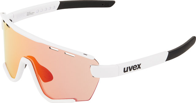 uvex Lunettes de Sport sportstyle 236 S en Set - white mat/mirror red