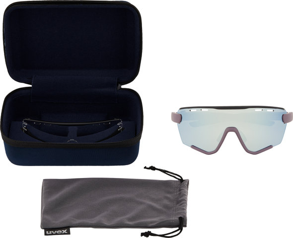 uvex Set de gafas deportivas sportstyle 236 S - plum-black mat/mirror silver