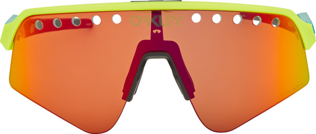 Oakley Sutro Lite Sweep Vented Sportbrille - tennis ball yellow/prizm ruby