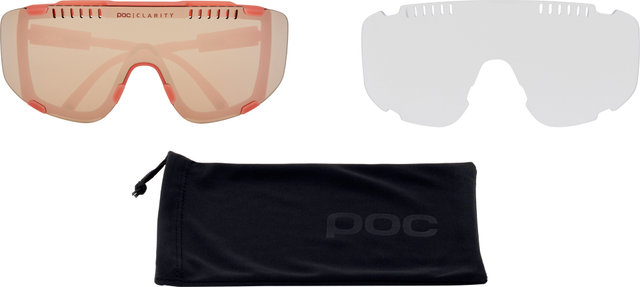 POC Lunettes de Sport Devour - ammolite coral translucent/brown-silver mirror