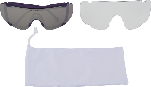 Devour Sports Glasses - sapphire purple translucent/violet-silver mirror