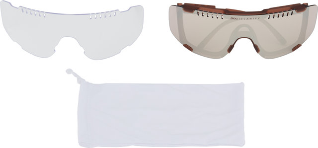 POC Lunettes de Sport Devour - himalayan salt translucent/brown-silver mirror