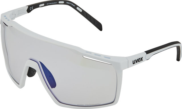 uvex mtn perform V Sports Glasses - white matte/litemirror blue