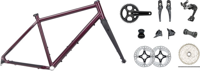 bc original Kit de Cadre Flint 28" avec Groupe Shimano GRX RX810 - violet foncé/M