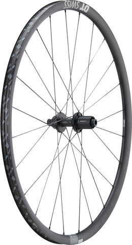 DT Swiss Juego de ruedas ER 1400 DICUT 25 Disc Center Lock 28" - negro/28" set (RD 12x100 + RT 12x142) Shimano