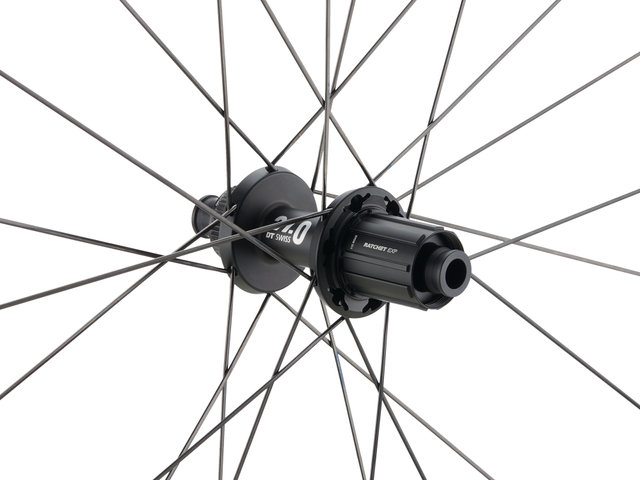 DT Swiss Set de Roues ER 1400 DICUT 25 Disc Center Lock 28" - noir/Set de 28" (avant 12x100 + arrière 12x142) Shimano