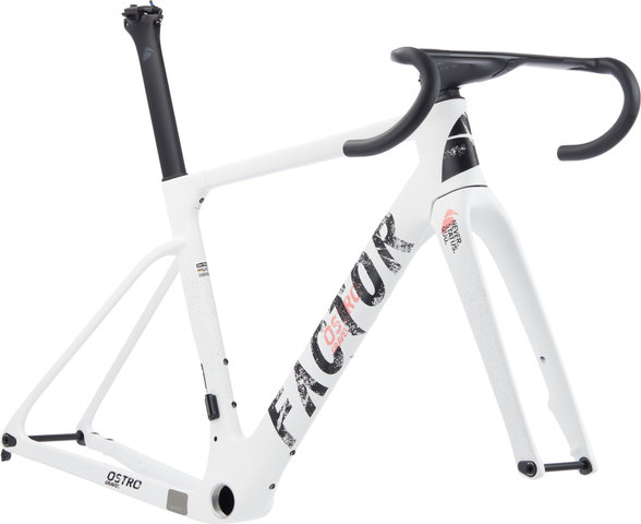 OSTRO Gravel V.A.M. Disc Carbon Rahmenkit - white grunge/54 cm