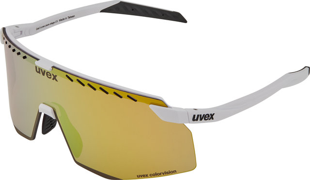 uvex pace stage CV Sportbrille - white matt/yummy yellow
