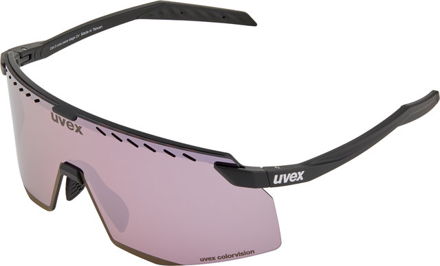 uvex pace stage CV Sportbrille - black matt/pushy pink