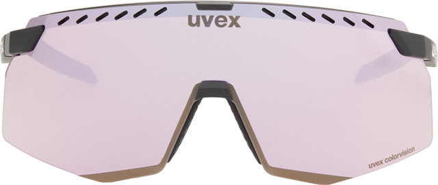 uvex Gafas deportivas pace stage CV - black matt/pushy pink