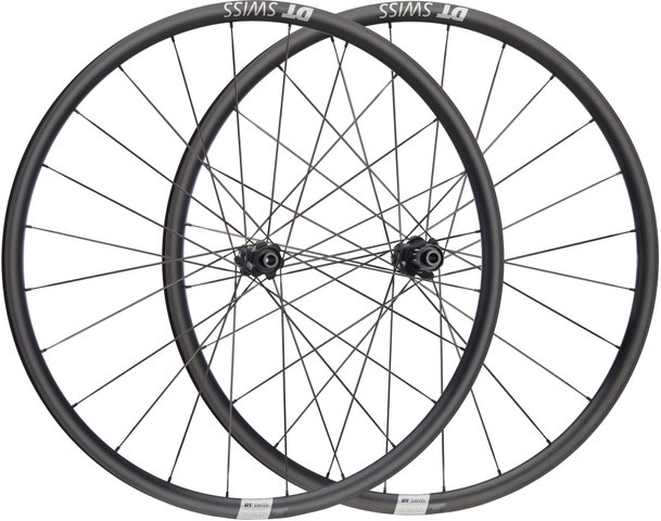 DT Swiss Juego de ruedas G 1800 SPLINE 25 Disc Center Lock 28" - negro/28" set (RD 12x100 + RT 12x142) Shimano