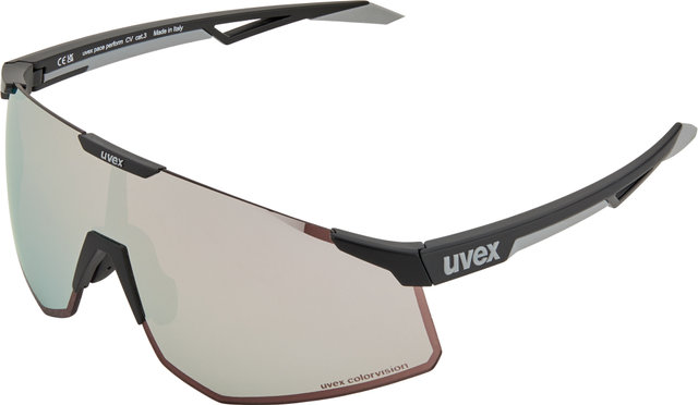 uvex Gafas deportivas pace perform CV - black matt/serious silver