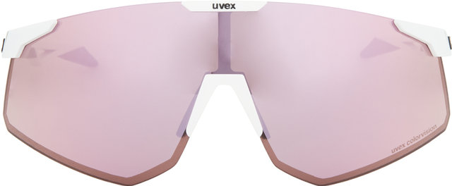 uvex Lunettes de Sport pace perform CV - white matt/pushy pink