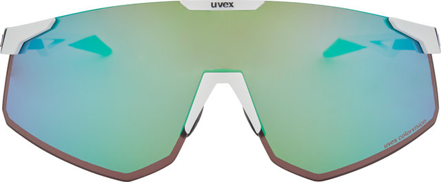 uvex pace perform CV Sportbrille - white matt/glossy green