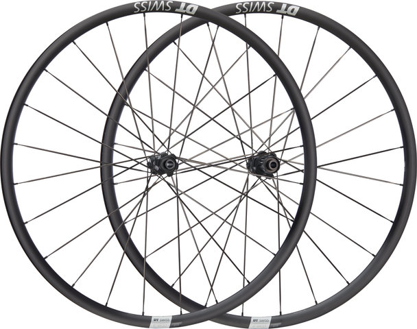 DT Swiss Juego de ruedas E 1800 SPLINE 23 Disc Center Lock 28" - negro/28" set (RD 12x100 + RT 12x142) Shimano