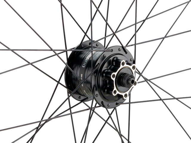 Juego de ruedas Urban Alivio Disc 6 agujeros DT Swiss 533D 28" - negro/28" set (RD 9x100 Dynamo + RT 10x135) Shimano