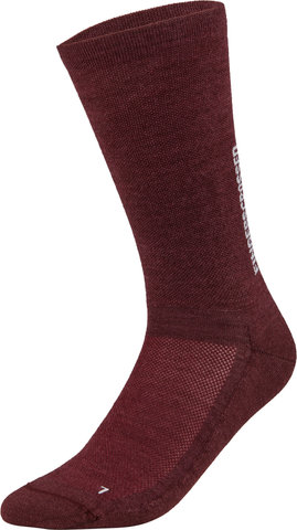 FINGERSCROSSED Light Merino Silk Socks - bordeaux/39-42