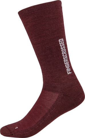 FINGERSCROSSED Chaussettes Light Merino Silk - bordeaux/39-42