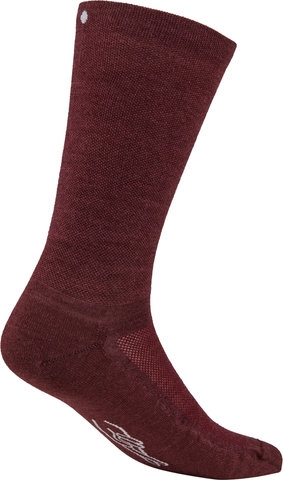 FINGERSCROSSED Chaussettes Light Merino Silk - bordeaux/39-42