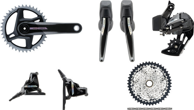 Force 1 D2 Wide XPLR AXS 1x12-speed Groupset - iridescent/175.0 mm 40 tooth, 10-44
