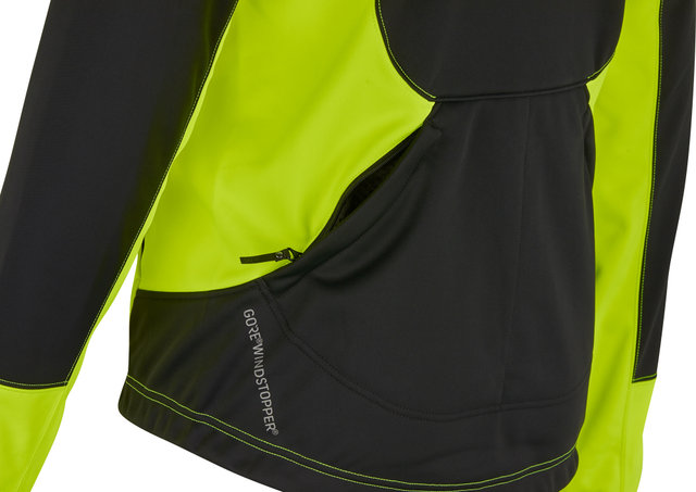 C5 GORE WINDSTOPPER Thermo Trail Jacke - black-neon yellow/M