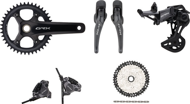 Shimano GRX RX820 1x12 42 Groupset - black/172.5 mm 42-tooth, 10-45