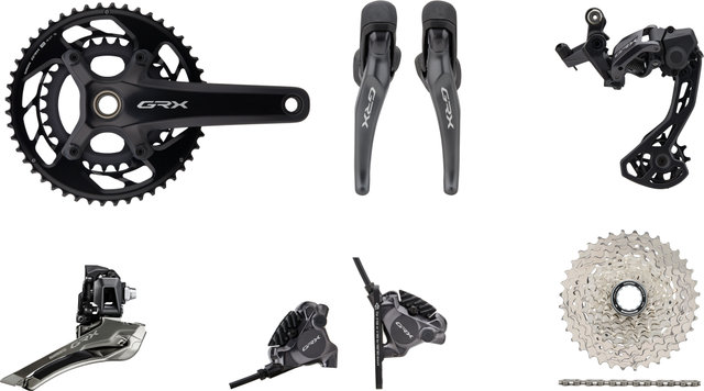 Shimano GRX RX820 2x12 31-48 Groupset - black/175.0 mm 31-48, 11-36