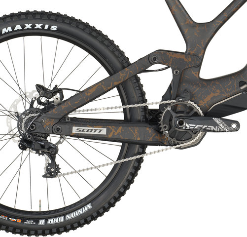 Scott Gambler 10 Carbon 29"/27.5" mountain bike - carbon black-crackle bronze | 165,0 mm | M | 52 mm | 29" (front), 27.5" (rear) | 200 mm