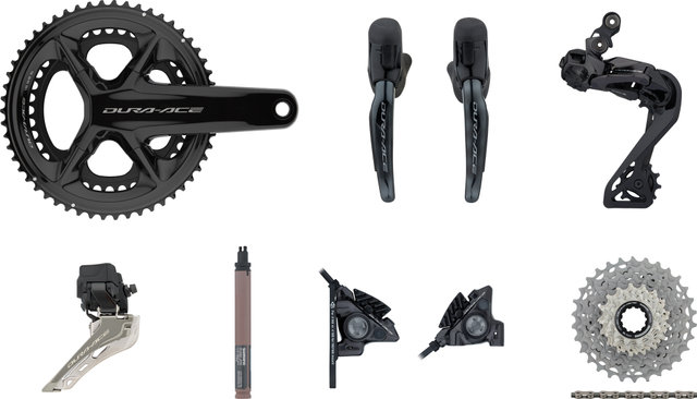 Shimano Grupo Dura-Ace Di2 R9250 con freno de disco 2x12 40-54 - negro/172,5 mm 40-54, 11-30