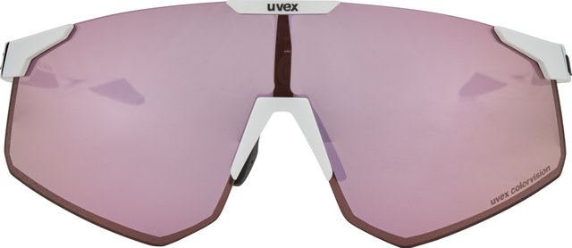uvex Lunettes de Sport pace perform S CV - white matt/pushy pink