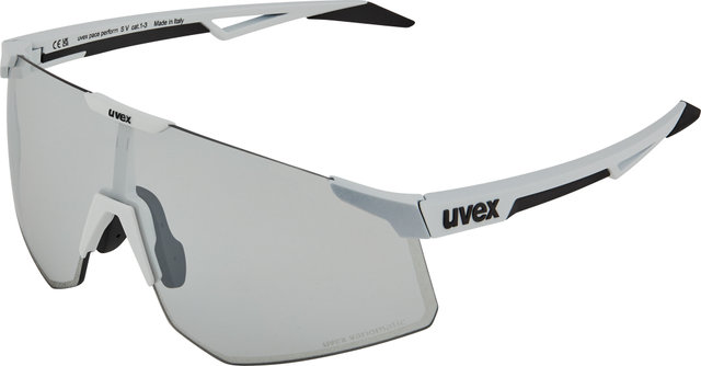 uvex pace perform S V Sportbrille - white matt/litemirror silver