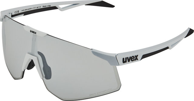 uvex Lunettes de Sport pace perform S V - white matt/litemirror silver