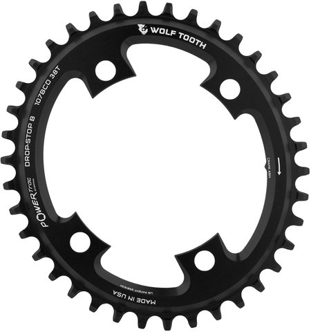Wolf Tooth Components Elliptical 107 BCD Chainring for SRAM - black/38 tooth