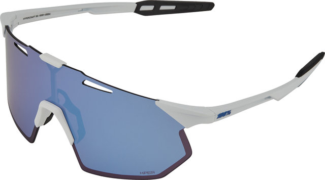 Hypercraft SQ Hiper Sportbrille - soft tact white/hiper blue multilayer mirror