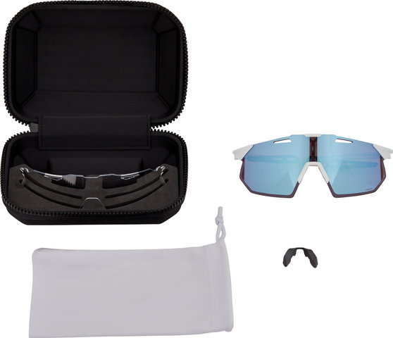 Hypercraft SQ Hiper Sportbrille - soft tact white/hiper blue multilayer mirror