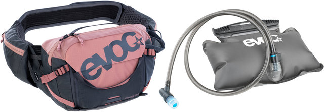 evoc Hip Pack Pro 3 Hüfttasche + 1,5 L Trinkblase - dusty pink/3 Liter